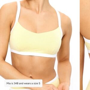 BuffBunny Dream Heather Contrast Sports bra in Sunbeam size small